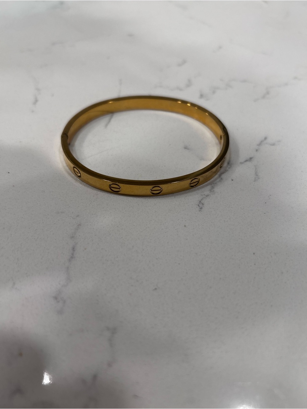Gold plated over stainless steel bracelet